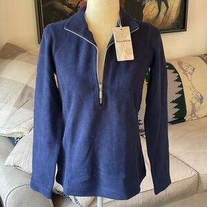 Tommy Bahama Navy Blue Women's Aruba Half-Zip Sweater